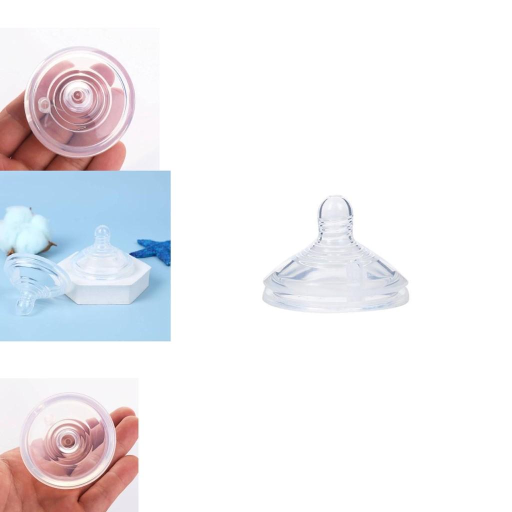 Food Grade Silicone Baby Bottle Nipple Wide Neck Clear Medium