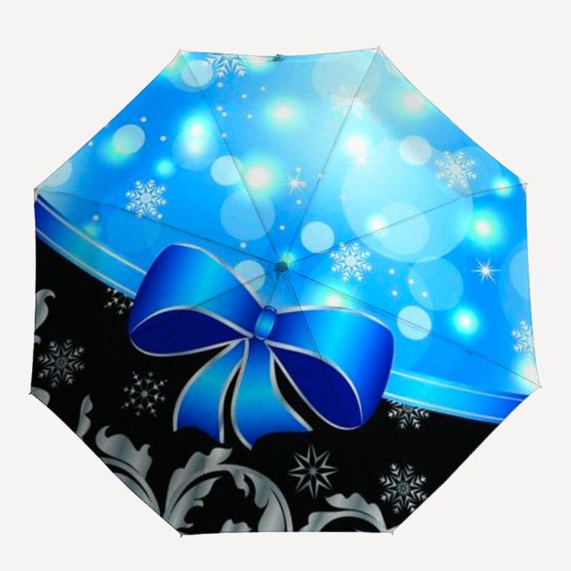 

1pc Christmas, Winter, Snowflakes Umbrella with Plastic Handle,Compact & Stylish,Suitable for All Seasons YS331010