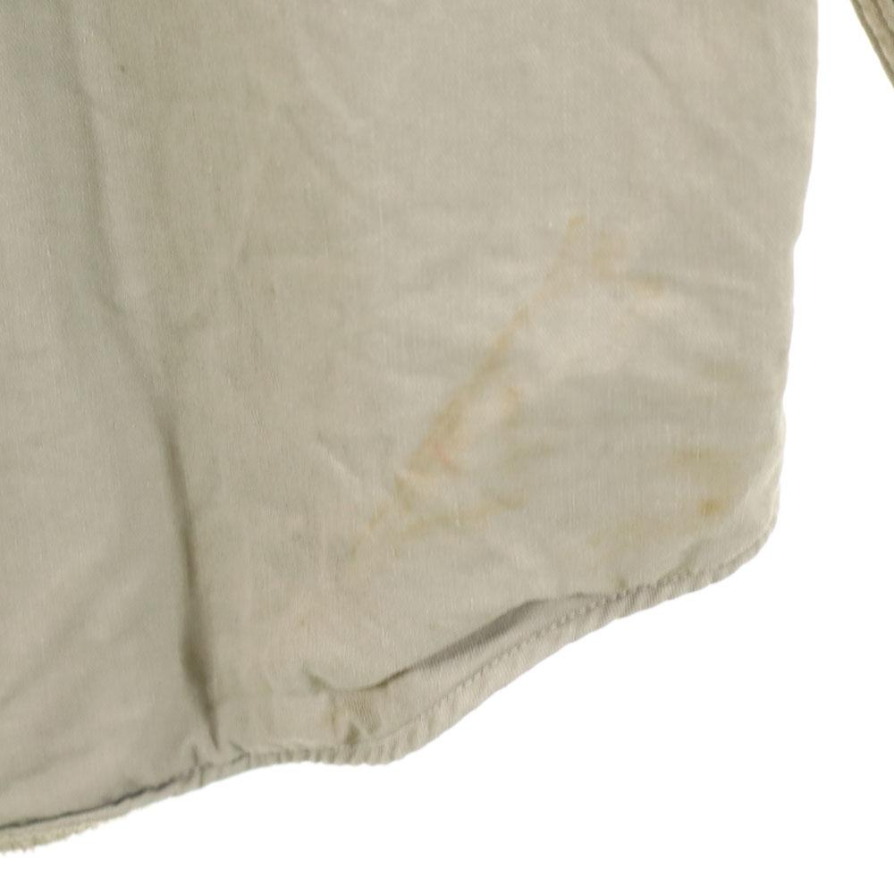 L.L.BEAN 80s Outdoor Vintage Long Sleeve Shirt M Beige Men's Used