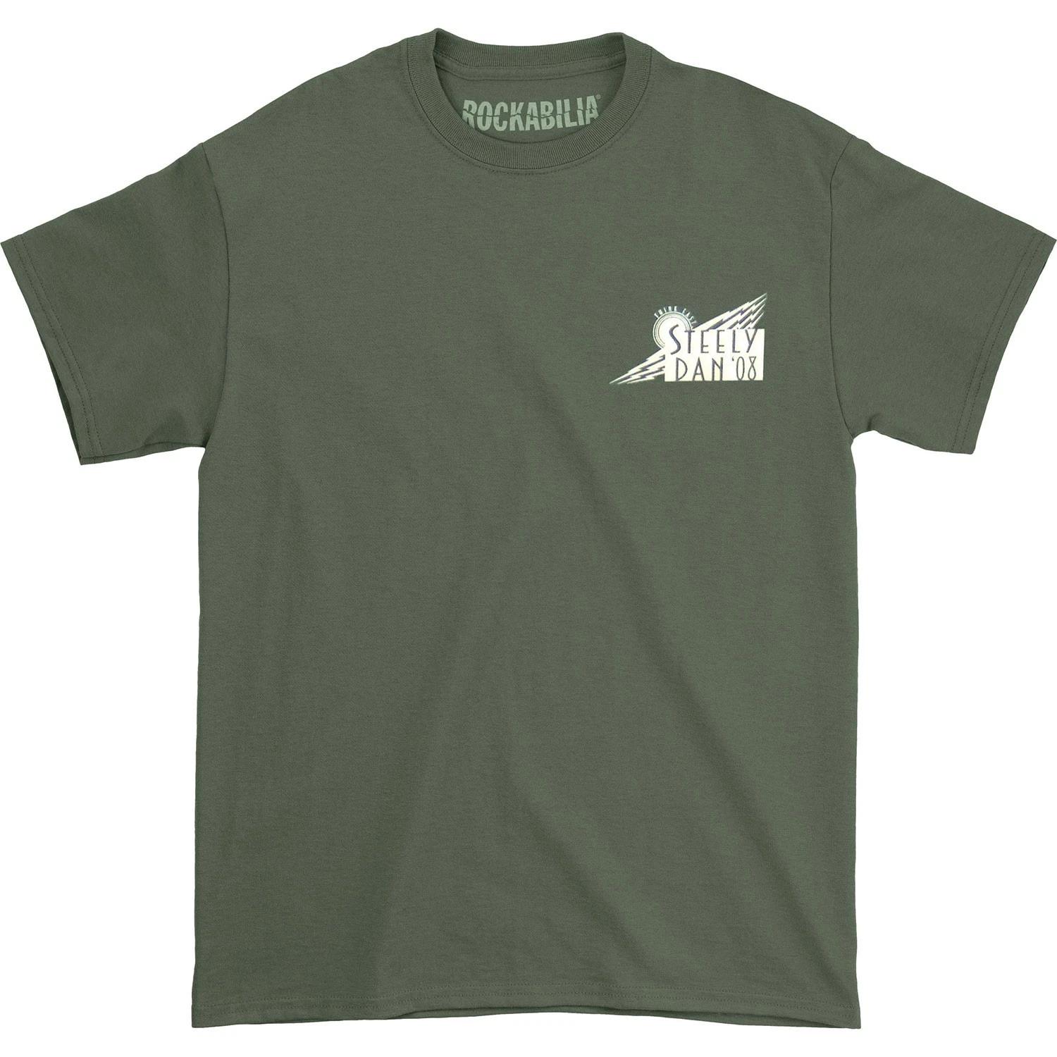 Men s Steely Dan Think Fast Pocket Logo 08 Olive Color T-shirt Small Green L