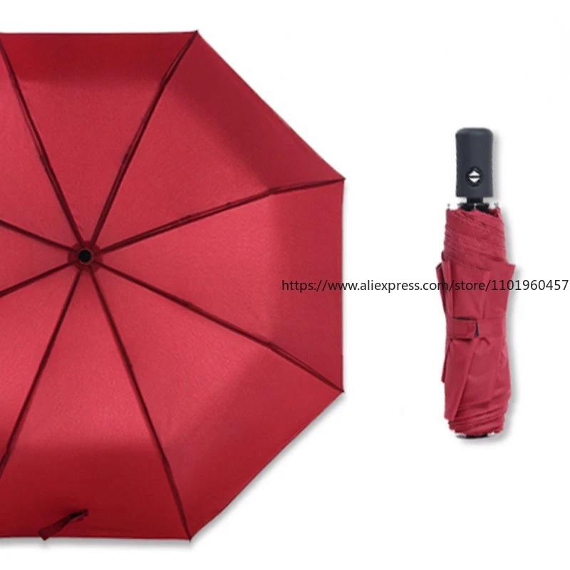 Fully Automatic UV Sunscreen Anti-UV Sun Umbrella Rain Umbrella Folding Three-fold 8 Ribs 10 Ribs Umbrella Sunshade