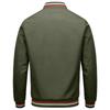 Herren Freizeit Stehkragen Doppelstreifen Jacke Mantel