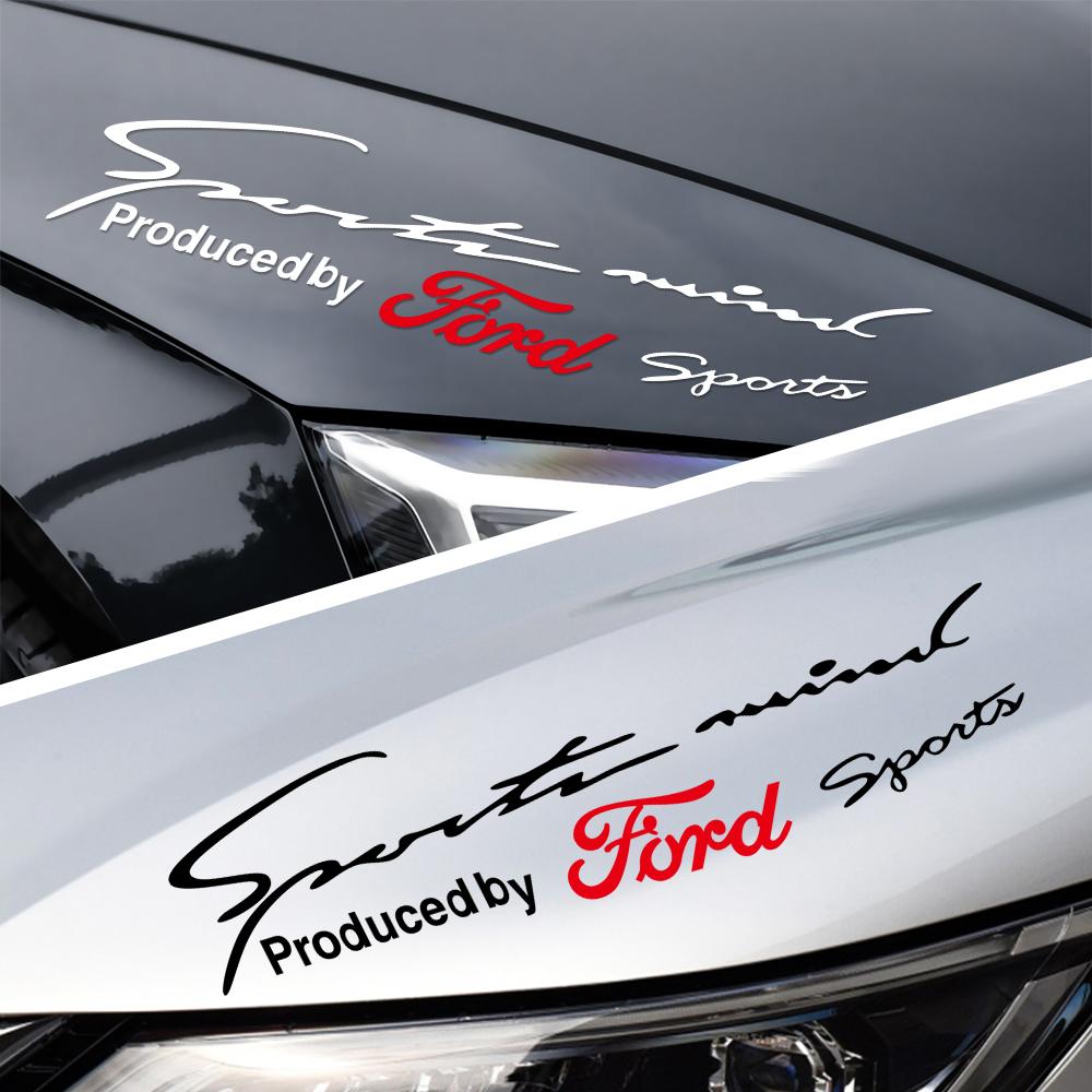 Sports Mind Car Headlight Light Eyebrow Stickers Hood PVC Logo For Ford Fiesta Mustang Ranger Kuga Transit Focus 2 Mondeo mk4 7