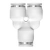 PY-Y Type Equal Tee Pneumatic Air Tube Connector CN plug (adapter included)