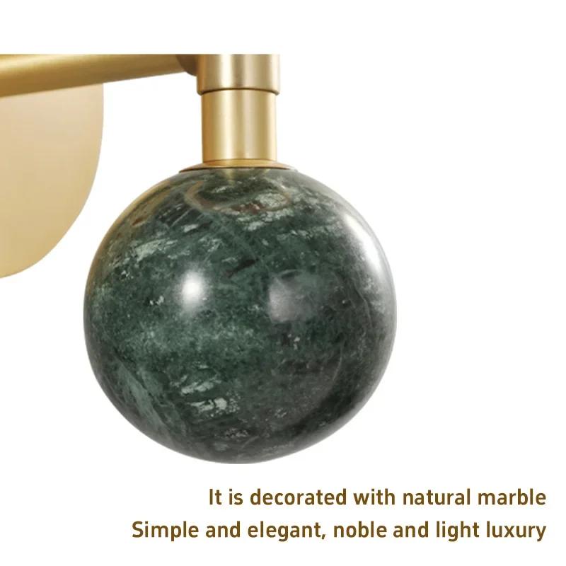 Nordic LED Wall Lamps Simple Bedside Marble Lamp Light High-end Home Decoration Wall Lamp Aisle New Style Wall Light