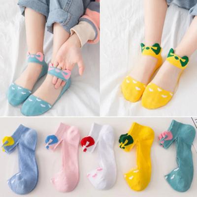 5 Pairs Children's Socks Girl Mesh Summer Crystal Silk Kids Socking Boy Baby Mesh Breathable Elastic Lace Sock Cheap Stuff