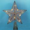 LED Glittering Rattan Wrought Iron Christmas Tree Topper Ornament