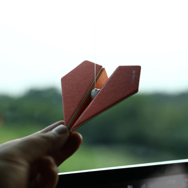 Paper Airplane Car Rearview Mirror Charm Pendant Interior Decoration Novelty Funny Car Aromatherapy Diffuser Auto Accessories