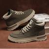High-top Men's Casual Shoes Fashion Men's Casual Boots British Retro High-top Male Work Shoes Versatile Thick-soled Casual Shoes
