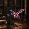 Fantasy-Literatur Fan Geschenk Drachen Bücherregal Lampe Retro Fliegendes Licht Mittelalterlicher Stil Tischdekoration Kreatives Buchstützenlicht für Bibliothek Lesen
