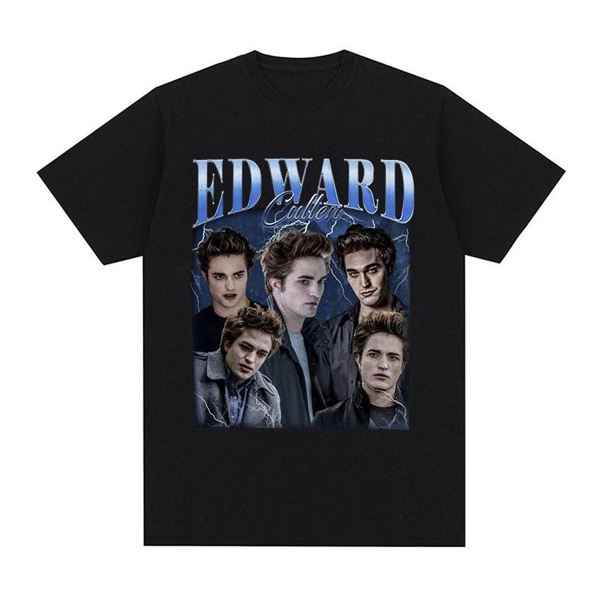 Robert Pattinson Edward Twilight Graphic T Shirt Unisex Fashion Cotton Short Sleeve T-shirts Unisex Retro O-Neck Oversized T-shirt