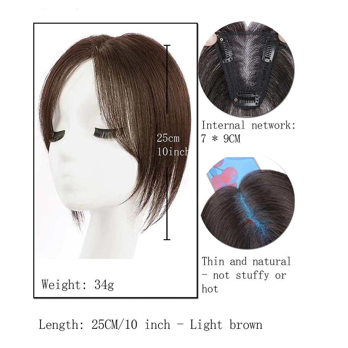 

Парики увеличивают количество волос на макушке, чтобы покрыть седые волосы, парик, прямые волосы.