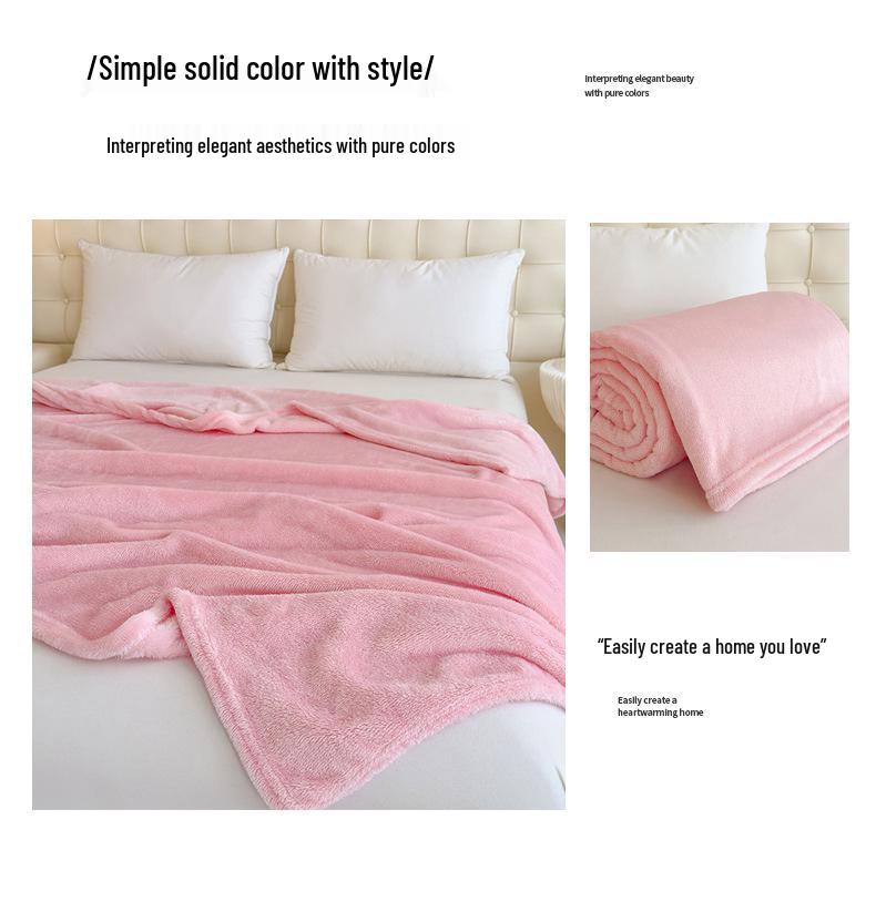 All-Season Luxury Flannel Blanket - Small, Double-Sided Fleece for Office or Home Use