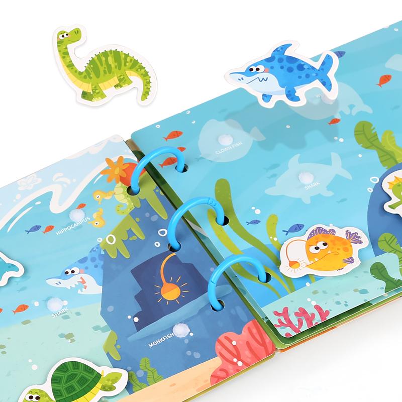 Montessori Baby Busy Book My First Quiet Stickers Book Paste Early Learning Education Toy Children Toy Matching Game for Babies
