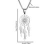 Stainless Steel Tassel Long Dream Catcher Pendant Necklace Fashion Women Retro Bohemian Ethnic Style Lucky Jewelry