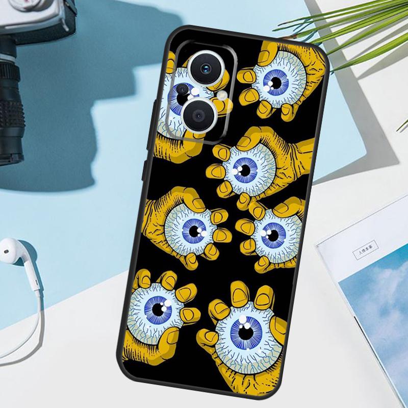 Hands with Eyes Cover For OPPO Reno 13 F 10 11 12 14 Pro 11F 12F 14F 7 8 Lite OPPO Find X9 X8 X5 X6 Pro Case