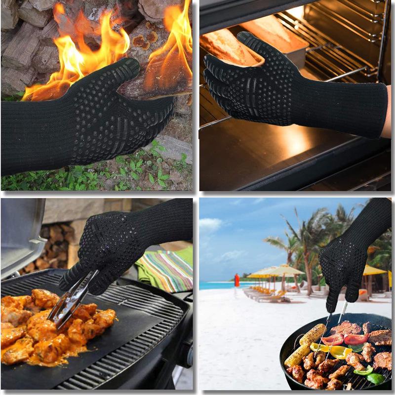 Heat-Resistant Flame Retardant Silicone BBQ Oven Gloves
