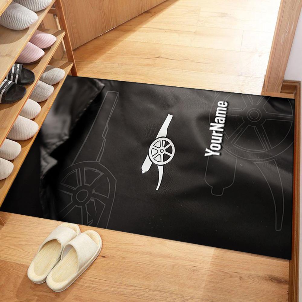 Arsenal Customizable Name Floor Rug Office Rug Suitable for Dining Room Entryway Game Room Playrooms Antislip Carpet Decorate Offices