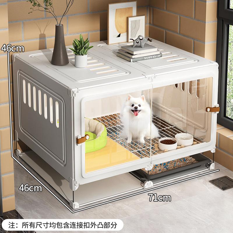 

Small Dog Cage with Toilets Luxury One Room One Living Room Pet Villa Puppy Crate with Separate Toilet Area Indoor Dogs House Deluxe Model