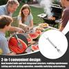 1-5PCS 2-in-1 Stainless Steel Fruit Cutter Watermelon Fork Slicer Portable Kitchen Tool for Home Party Camping