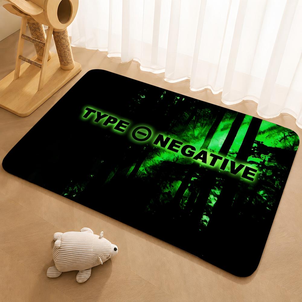 Type O Negative Anime Floor Mat Floor Mat Soft Flannel Non-Slip Door  Rug for Living Room