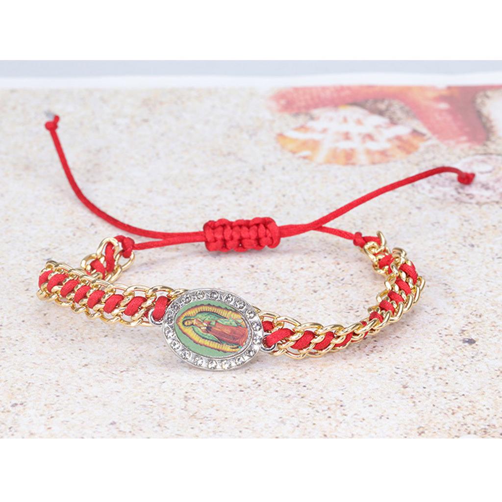 Hand-woven Virgin Mary Bracelet Good Luck Bracelet Gifts for Friend and Lovers