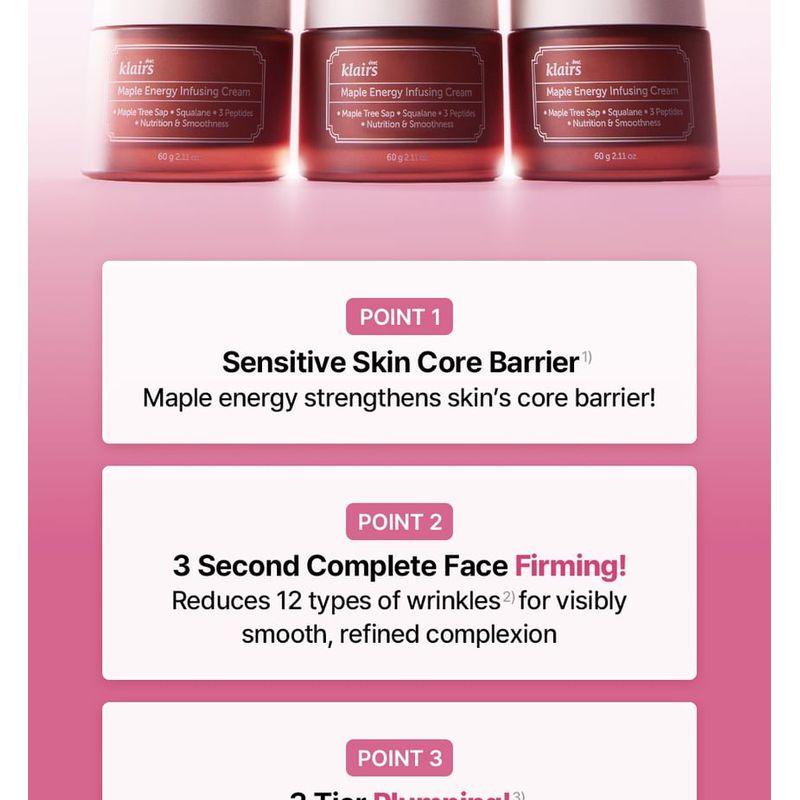 dear, klairs Maple Energy Infusing Cream
