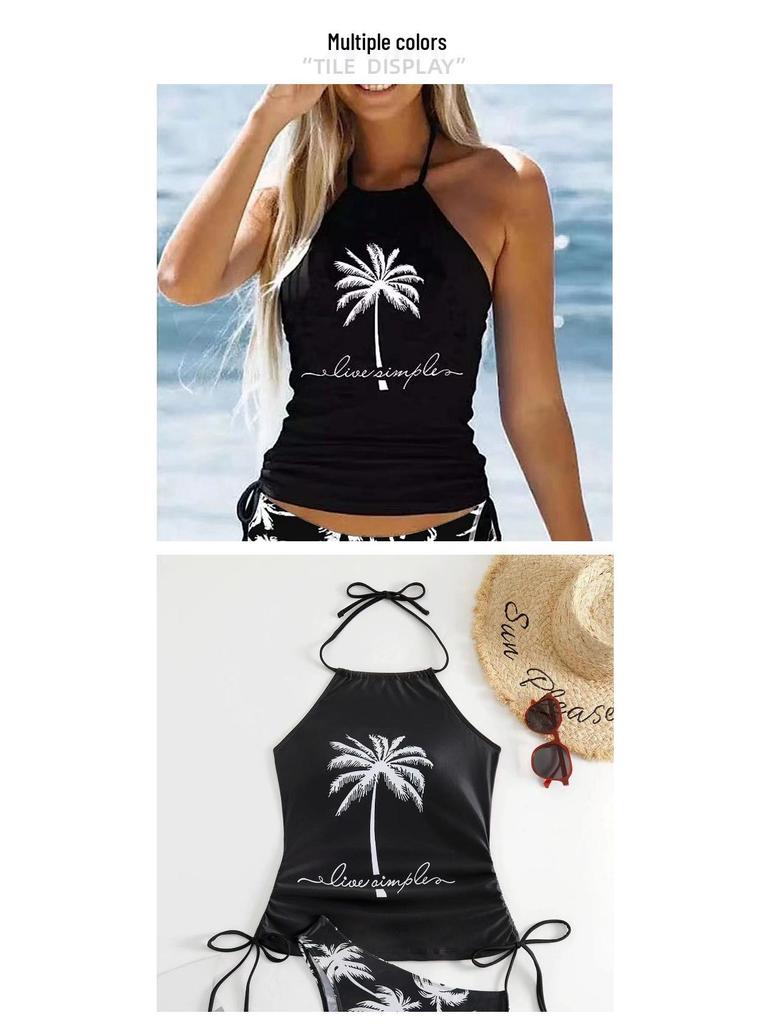 Bikini de Baño Conservador Multicolor Europeo y Americano 2024