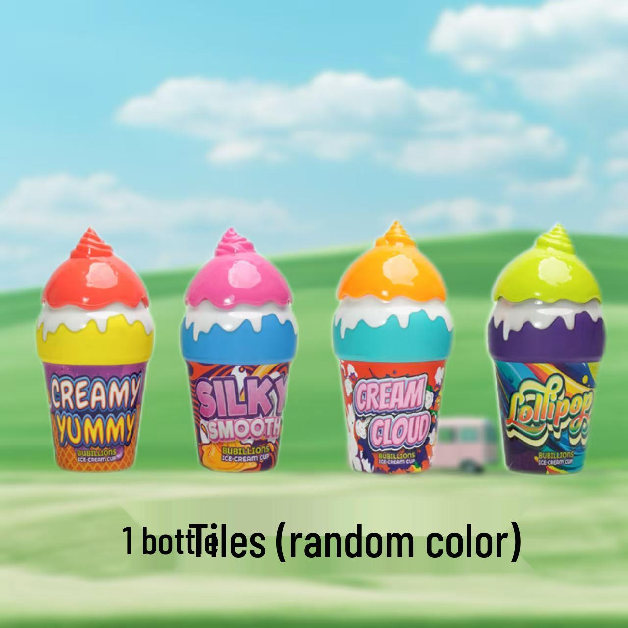 Child s No-Spill Bubble Stick: Handheld Outdoor Bubble Blower & Ice Cream Cup Design