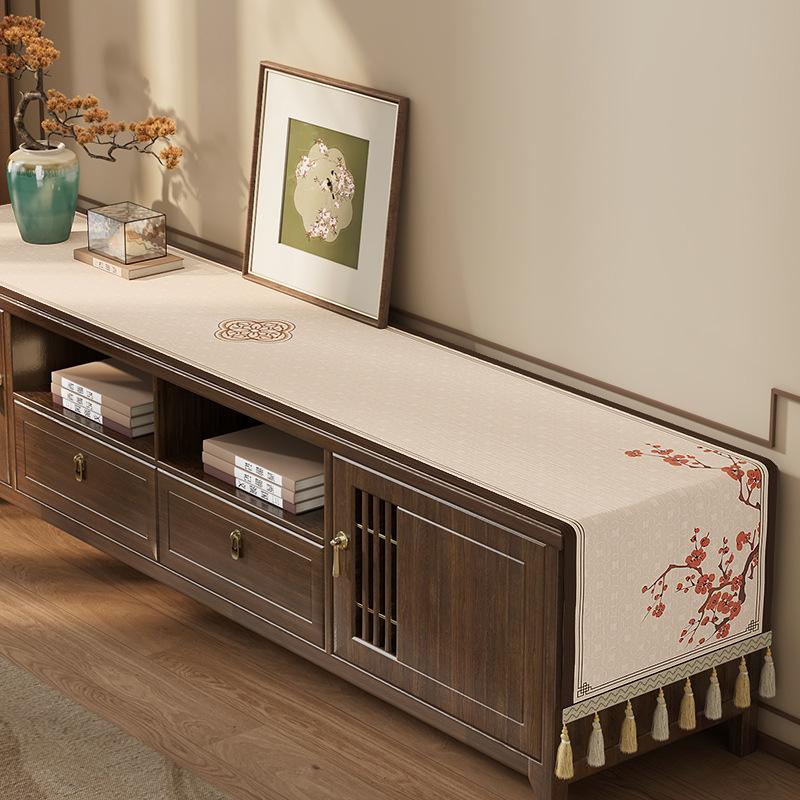 Zen TV-Schrank, Tischdecke, Couchtischabdeckung, Kommode, Schuhschrank, Beistellschrank, Hochwertige Staubtischdecke