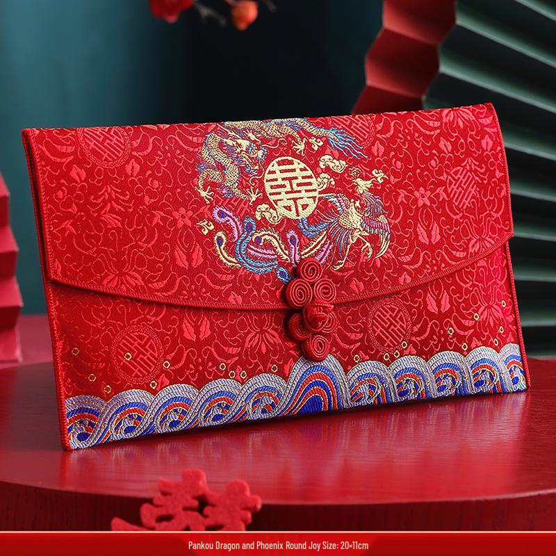 Yingyu Red Envelope Wedding Tea Gift Set: Large Double Happiness Design for Parents