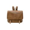 Small Niche Large Capacity Vegetable Tanned Leather Messenger Horizontal Backpack, New Versatile Commuting Casual Backpack for Work