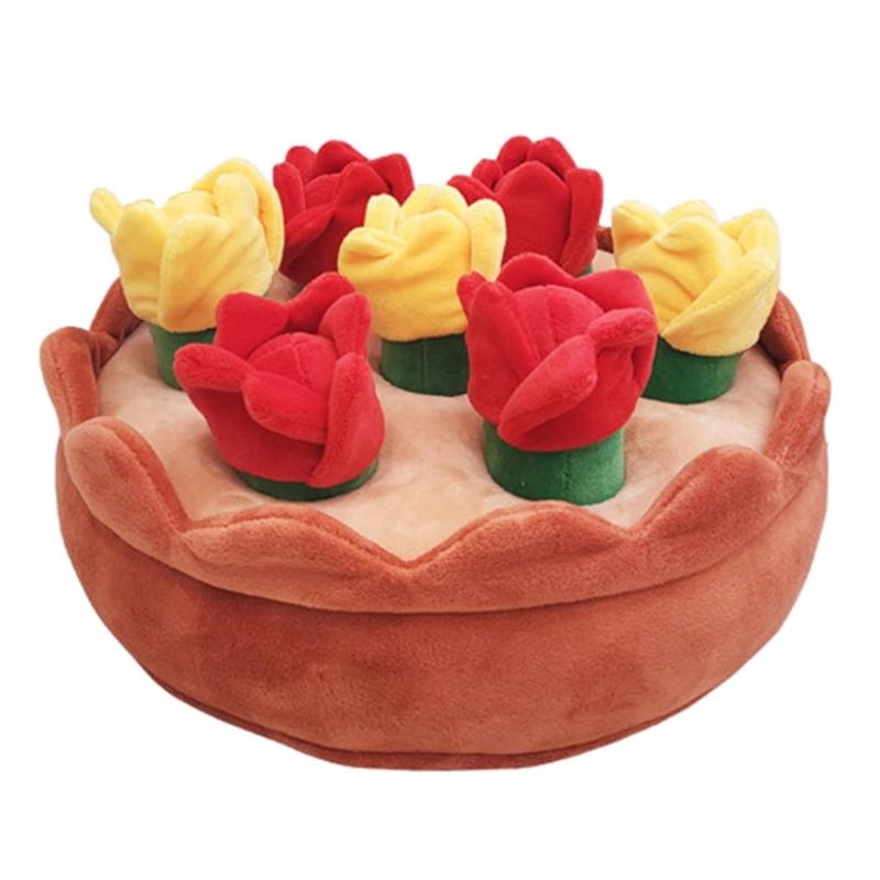 Dog Plush Toy Hide and Seek Snuffle-Feeder Interaction Pet Aggressive Chewer Sniff-Training Dog Squeak Toy Treats Puzzle 1
