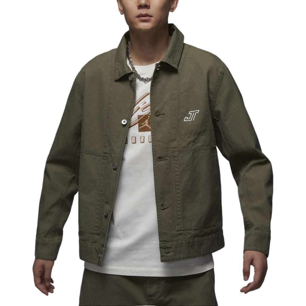 Jordan Tatum CHICAGO Jackets & Coats Men's Medium Olive Green HM3881-222