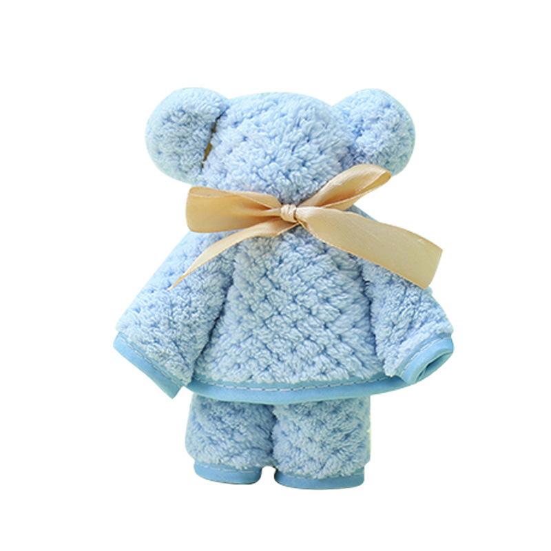 Coral Fleece Bear Shaped Towel Gift Box Set For Wedding Return Gifts Baby Souvenirs Creative Plush Hand Towels For Events KTY