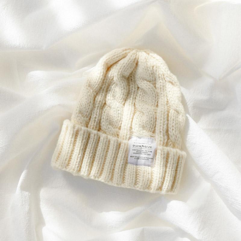 Candy Color Knitted Beanie Winter Hats For Women Girls Thick Warm Cap Ladies Casual Elastic Twist Crochet Hat