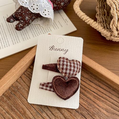 Koreanische Version von rosa und blau kariertem Liebes-Haarspange Haargummi wilde Kinder-Haaraccessoires Haarseil Seitenklemme