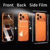 For iPhone Air 13 12 14 15 16 17 Pro Max 13 12 11 Mini X XS Max XR 8 7 SE 2020 Button Sticker Clear Hydrogel TPU Film Screen Protector Frame Film