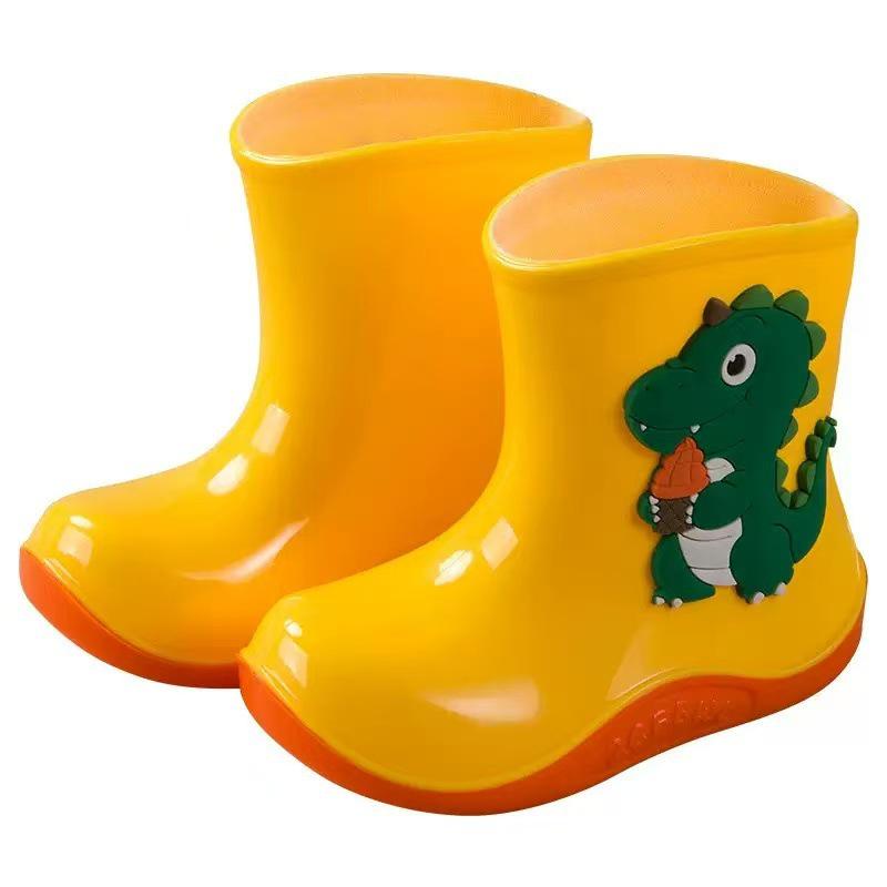 Cartoon Waterproof Unisex Toddler Rain Boots - Short Rubber Boots for Kids
