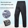 Double Layer Waterproof Rain Pants Ankle-banded Elastic Waistband Flap Pockets Unisex Camping Trekking Climbing Rain Trousers Outdoors Clothing