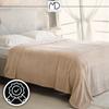 Striped blanket 160x200 cm plaid bedspread armchair beige birthday gift