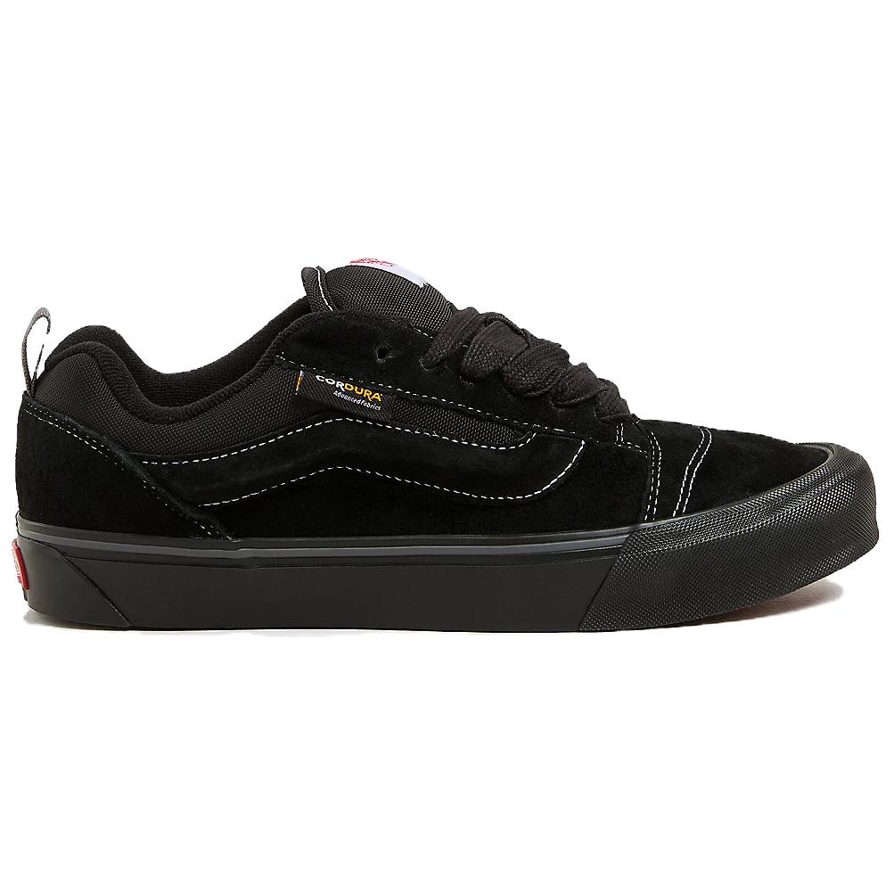 Vans Knu Skool Puffy Tongue 3D Molded Sidestripe Oversized Chunky Laces Unisex Black Suede Canvas VN000CRPBMA