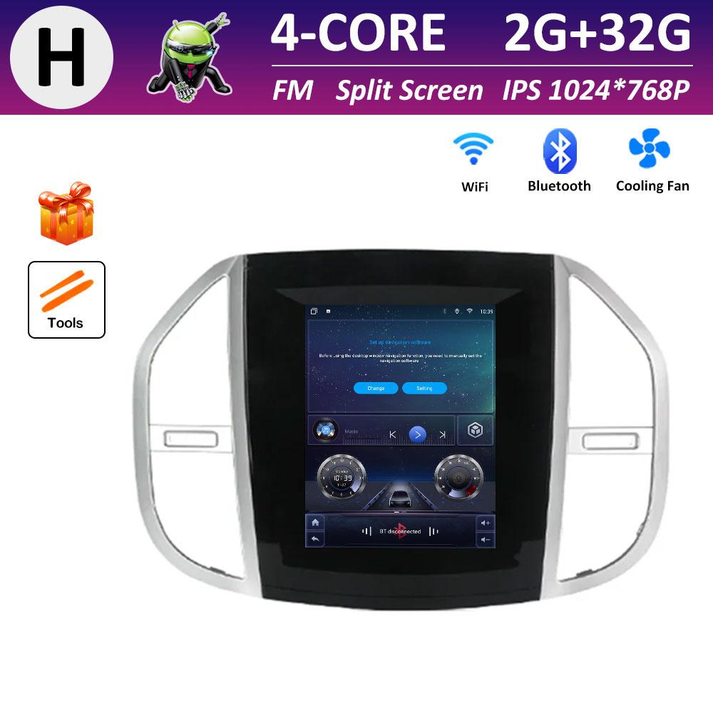 

Car Video Multimedia Video Player for Mercedes Benz Vito 3 2014 2015 2016 2017 - 2020 IPS Touch Screen DSP Stereo Autoradio WIFI