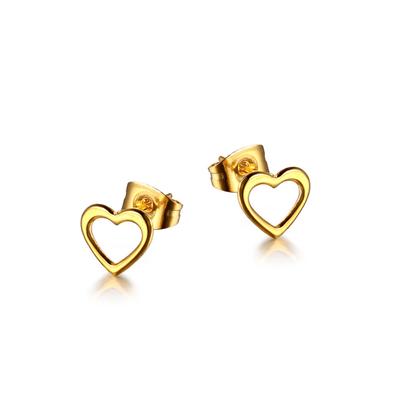 Design Sense Hollow Earrings Fashion Temperament Titanium Steel Earrings