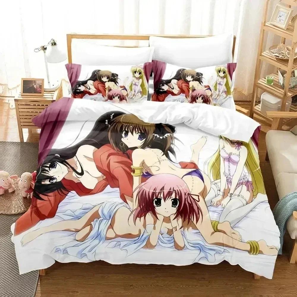 3D Print Student Councils Discretion Beding Set Young Boys Young Girls Twin Quen Seitokai No Ichizon Soft with Soft Fabric Duvet Cover Pilowcase