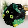 1pc Cartoon Star Cat Automatic Open/CloseUmbrella-CuteUmbrella with Cute Design, Portable 3-Fold Compact Umbrella for Men & Women, Valentine