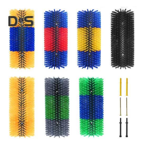 Livestock Scratching Brushes Cow Scratcher Brush with Screws for Back Itch Relief Goat Cleaning Grooming Post Brush for Horse Pig Cattle Supplies