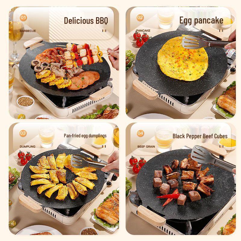 Korean Style Maifan Stone Non-Stick BBQ Grill Pan