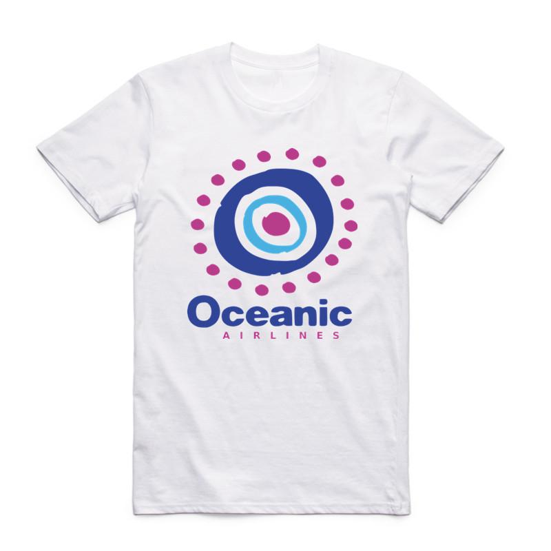 2017 Summer Fashion Oceanic Airlines Men T Shirt Tall Novelty Print O Neck T-shirt Cool Short Sleeve Men's Clothing