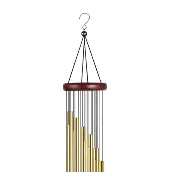 Vintage Wind Chime with Metal Tube Weather-proof Indoor Outdoor Garden Patio Retro Hanging Wind Bell Outside Decoration Ornament